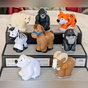 Little People Zoo & Safari Animals Set of 8 - Rare Educational Wild